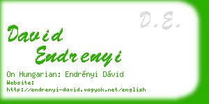 david endrenyi business card